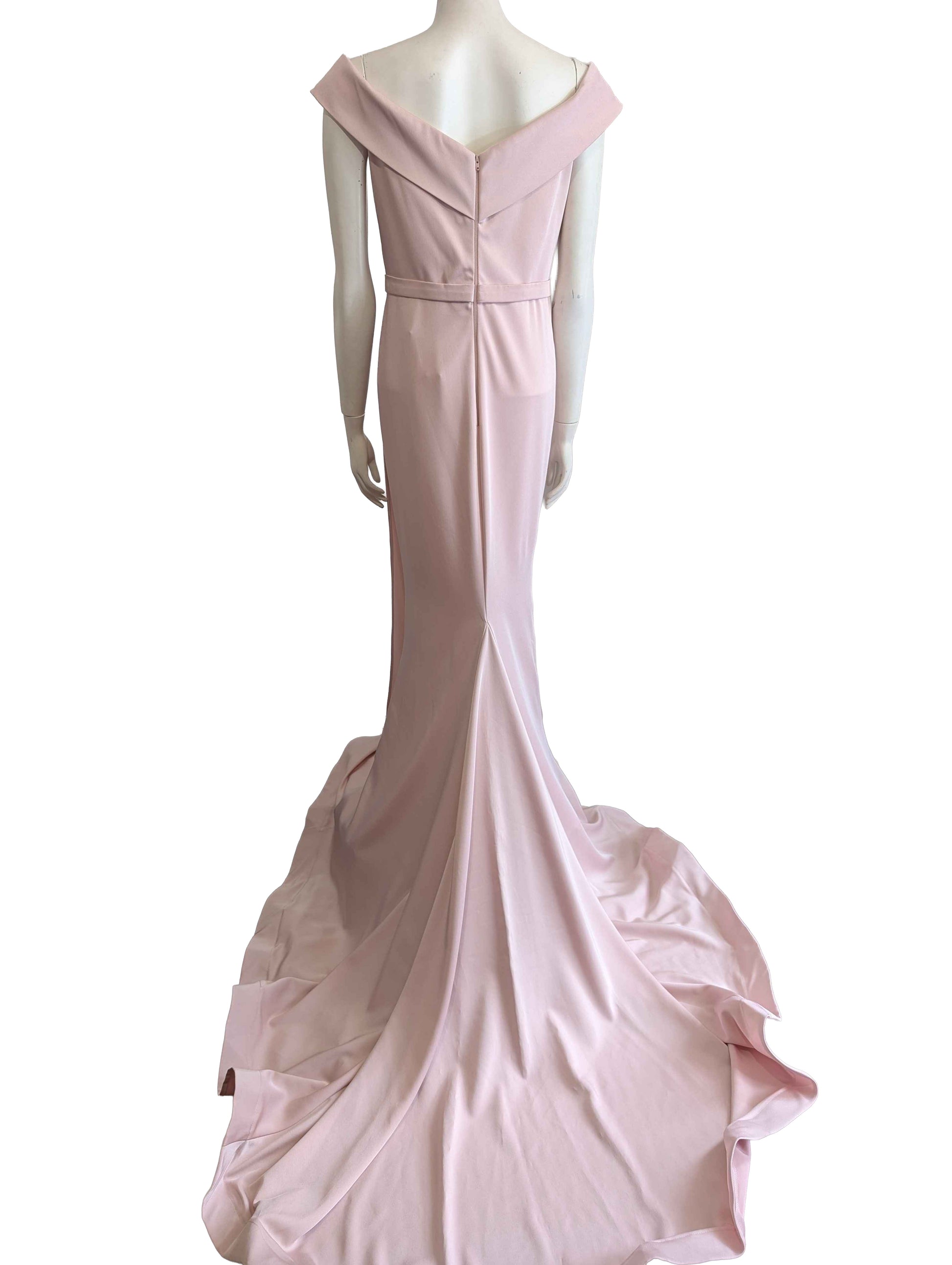 Blush pink formal dress by tina holy with mermaid tail.