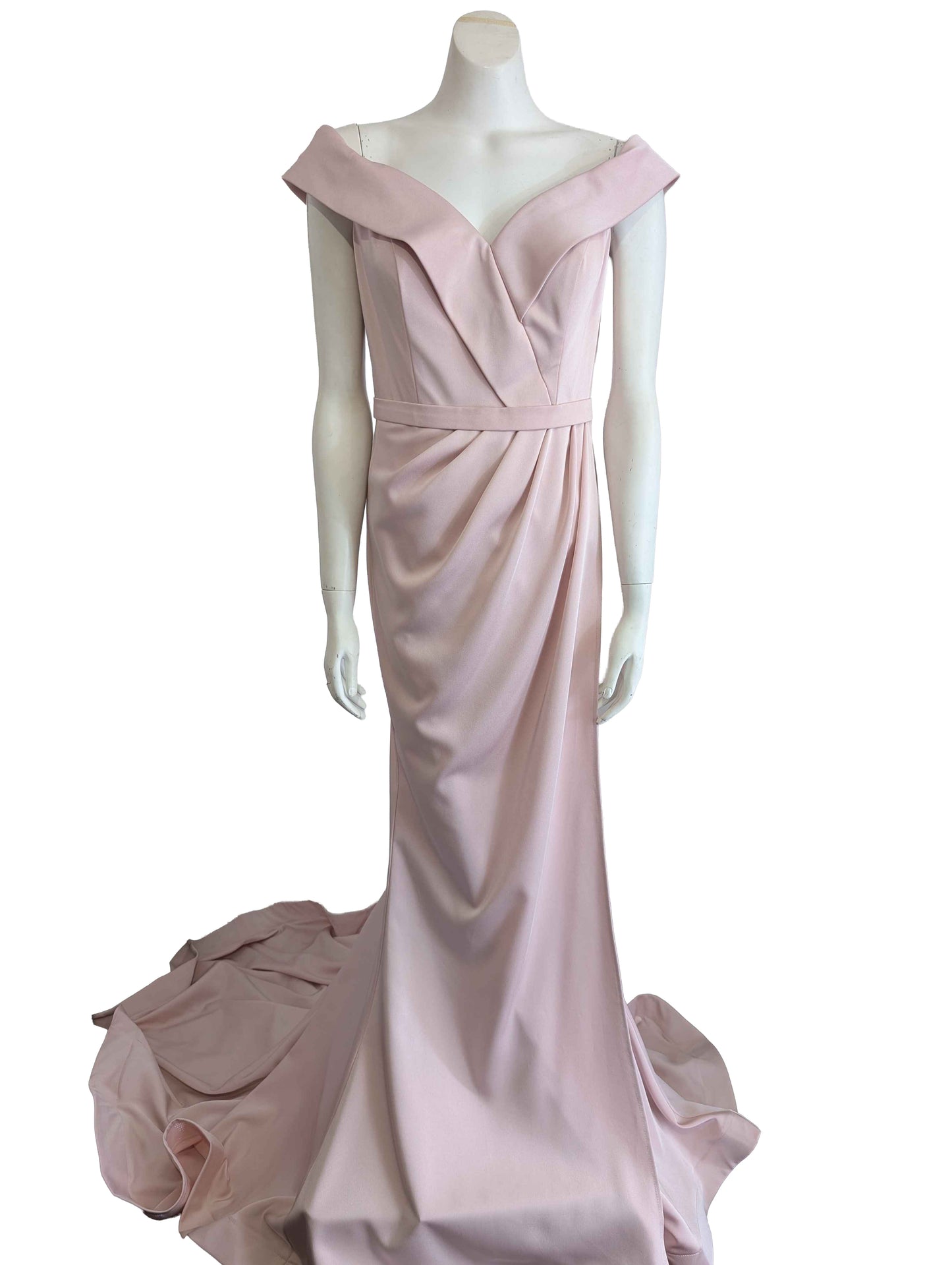 Blush pink formal dress by tina holy with mermaid tail.