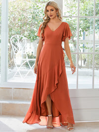JODI - High Low Ruffle Chiffon